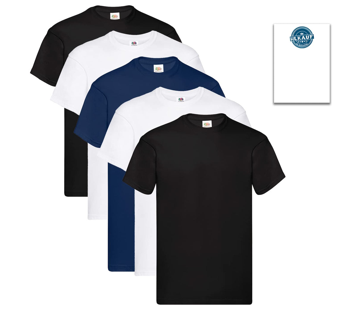 Fruit of the Loom Men's T-Shirt Iconic Tee, Lightweight Ringspun Tee, 5 Pack
