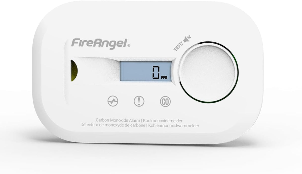 FireAngel FA6812 Digital Carbon Monoxide Detector for Home, 10yr CO Alarm