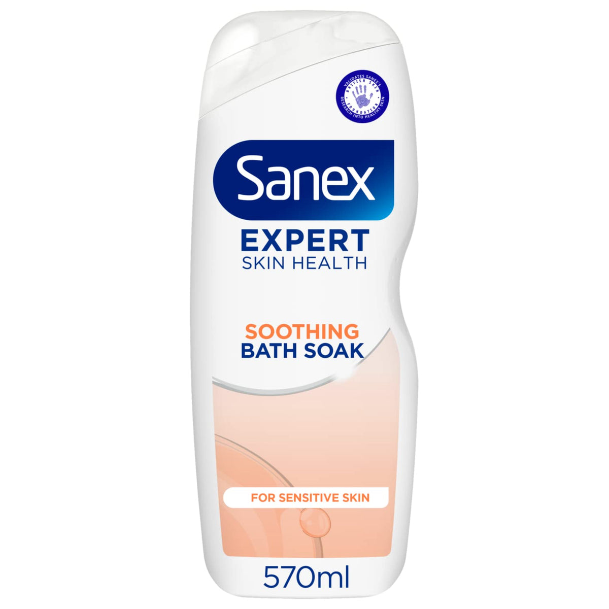 Sanex Expert Skin Health Moisturising Shower gel 570ml - body wash for men & women - gently cleanses - hydrates & softens skin - 12h hydration - advanced prebiotic complex formula - vegan