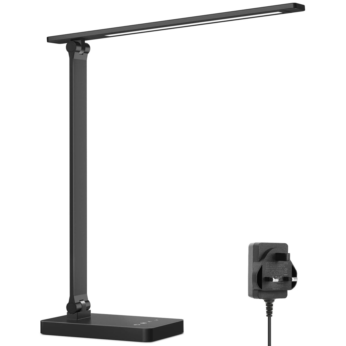 Lepro Desk Lamp, 800lm LED Desk Lamp with Power Adapter, Dimmable, Eye-Care
