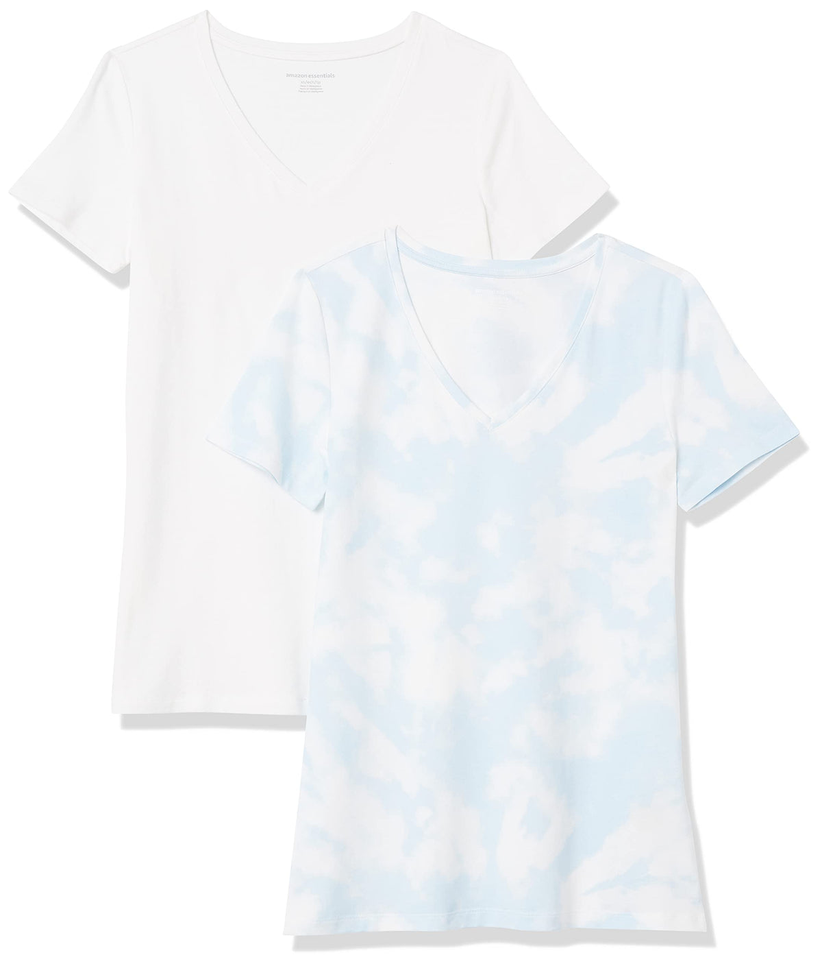 Amazon Essentials Women's Regular-Fit Short-Sleeve V-Neck T-Shirt, Multipacks