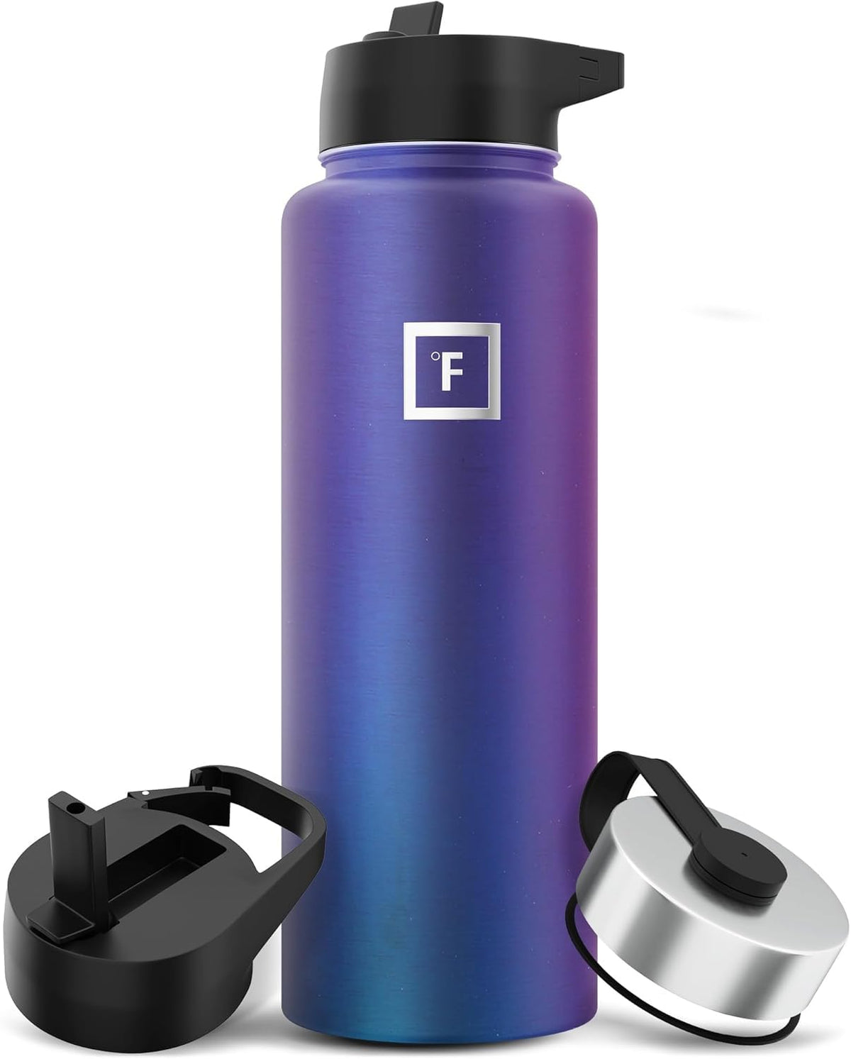 Insulated Water Bottle with Straw - 650/950/1200/1800 ml - Leakproof Double-Walled Stainless Steel Metal Drink Flask BPA-Free - Sports Travel Gym Camping Hiking Kids