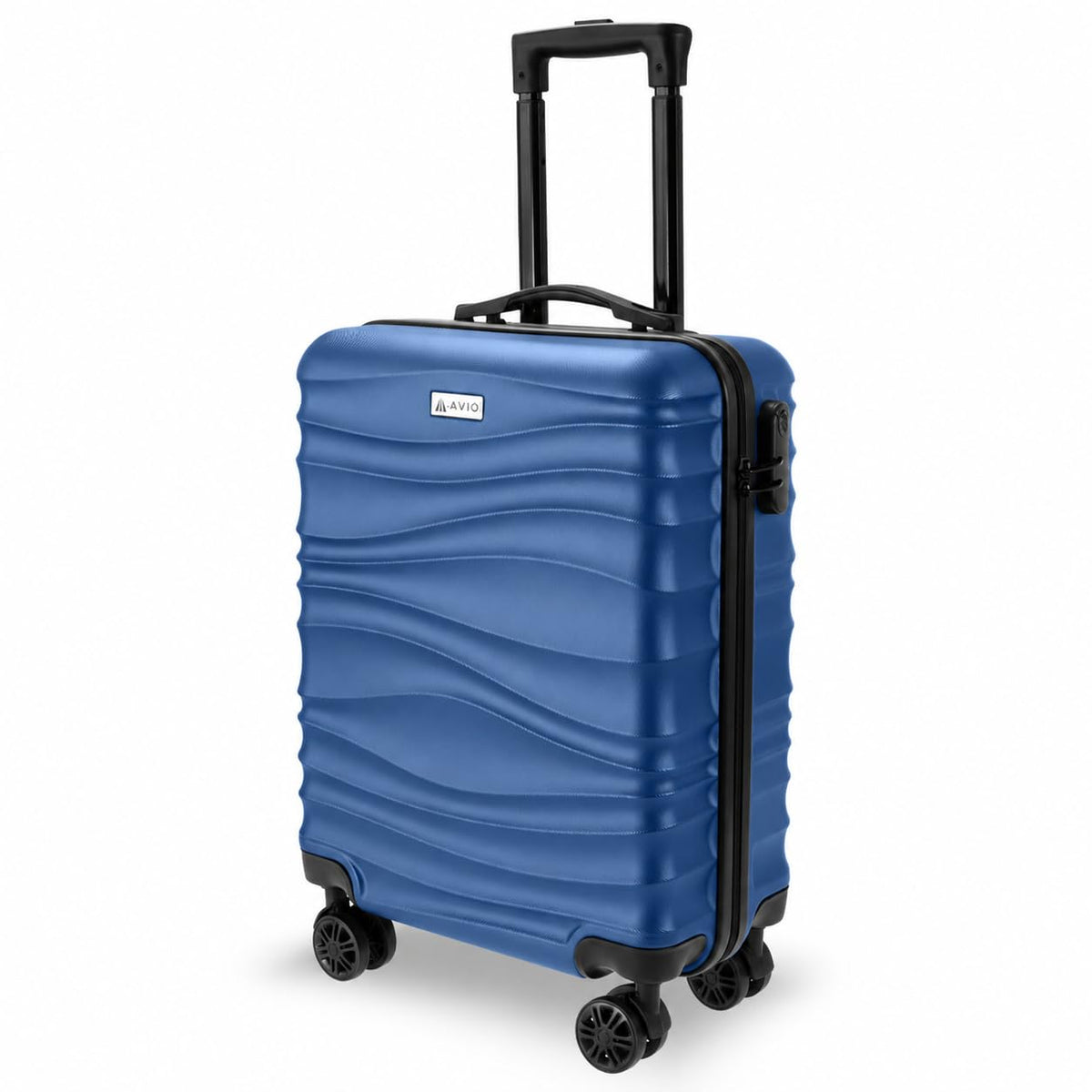 Avio Carry-On Cabin Luggage 55x40x20cm | Hard Shell Suitcase 4 Wheels
