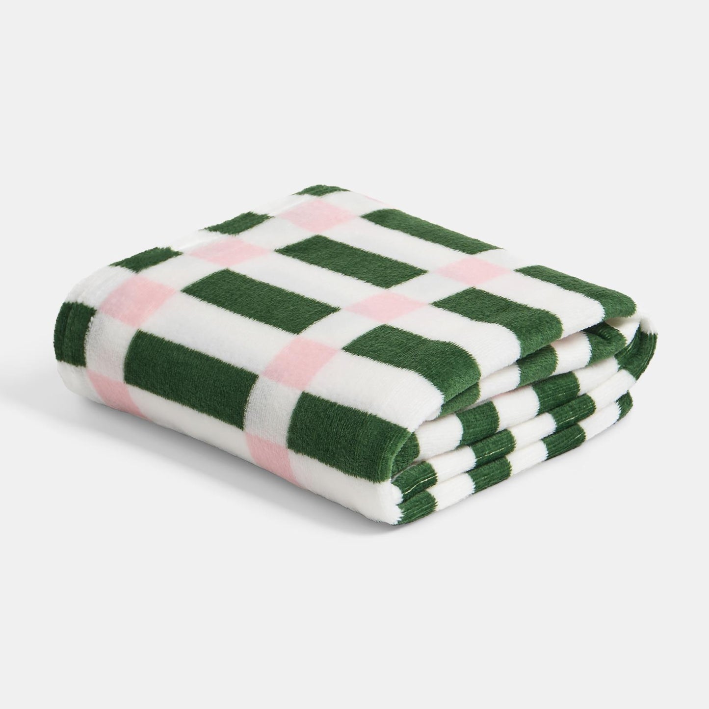 OHS Checkerboard Throw Ultra Soft Blanket Flannel Lightweight Bedspread