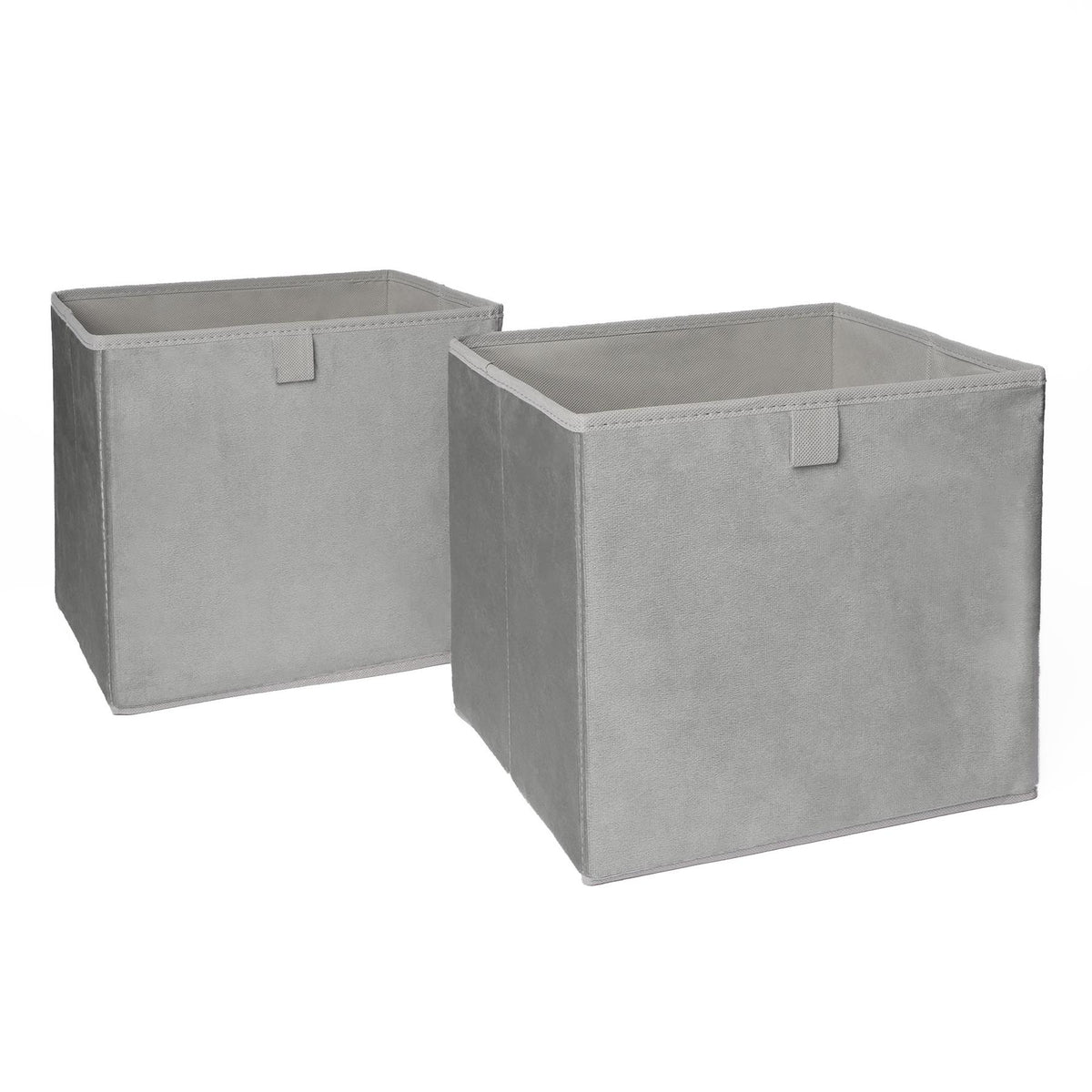 OHS Multi Pack of Matte Velvet Storage Boxes Stylish Foldable Set Square Cube