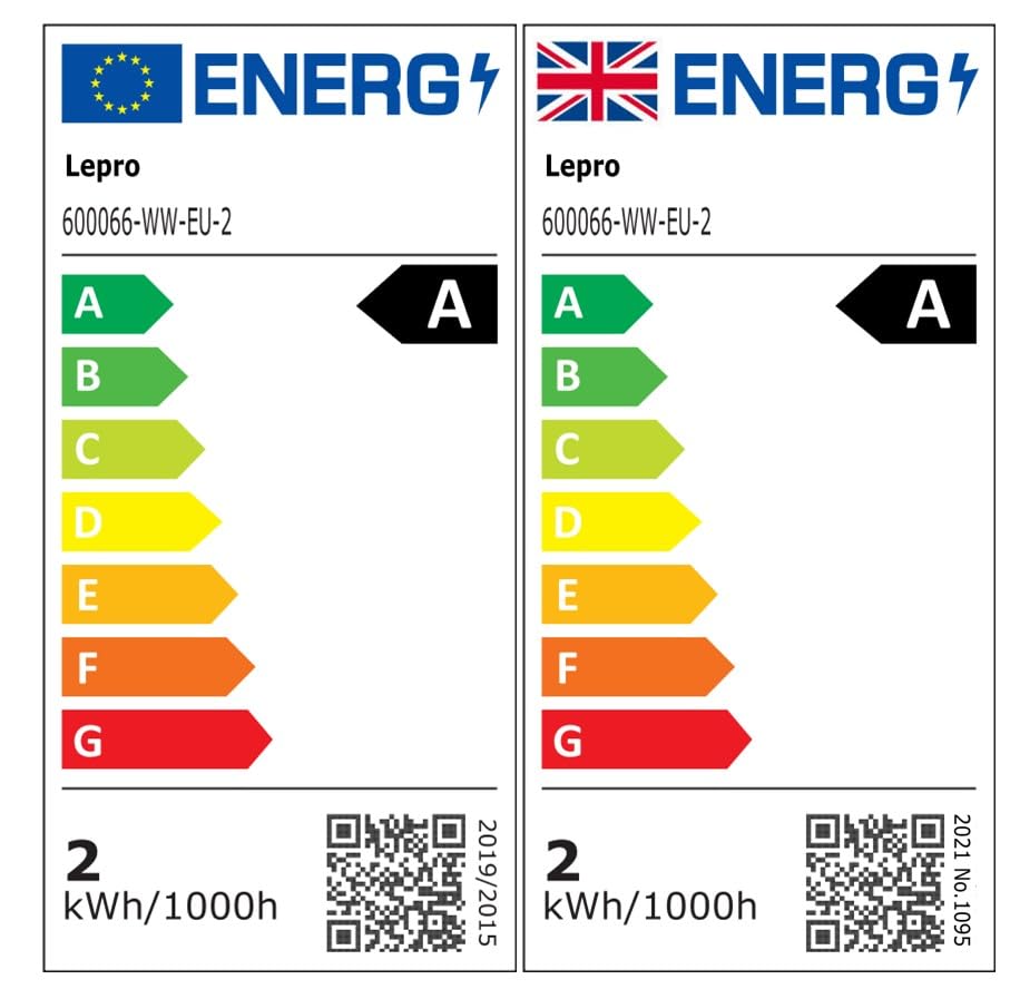 Lepro E14 Golf Ball Bulb A-Rated, Warm White, 2.2W = 40W, 470LM, Pack of 2