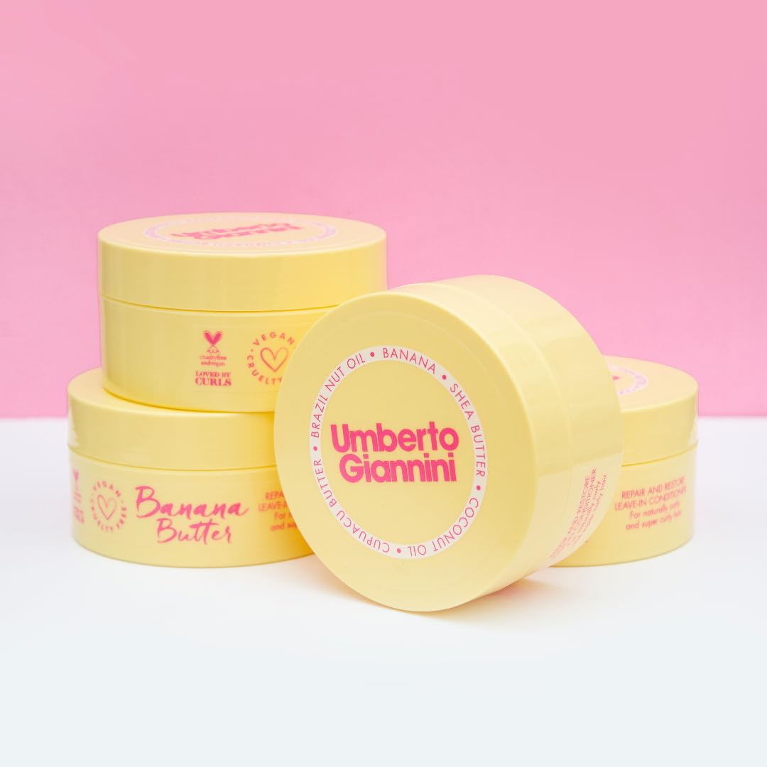 Umberto Giannini Curl Jelly Scrunching Jelly & Creme De Curl Control Cream Duo for Curly or Wavy Hair, Vegan & Cruelty Free, 2 Pack