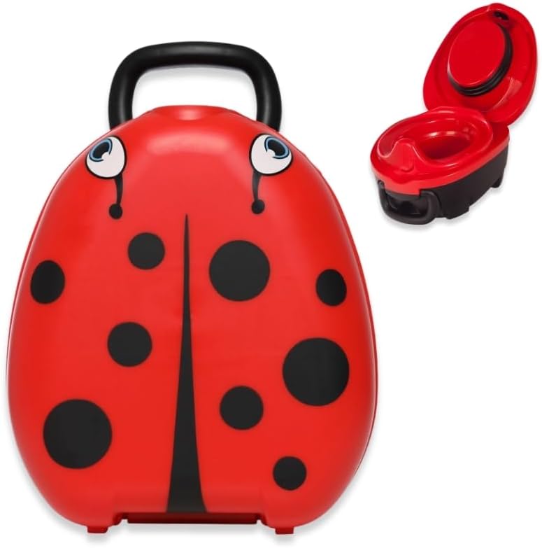 My Carry Potty - Travel Potty, Award-Winning Portable Toddler Toilet Seat for Kids to Take Everywhere (Ladybird)