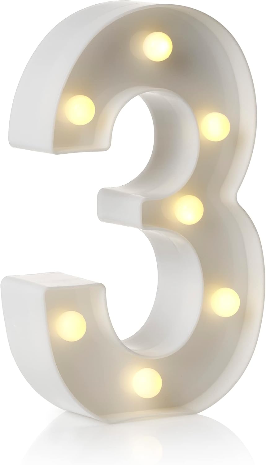 Auraglow LED Light Up Letter C Sign, Battery Powered Party Decoration