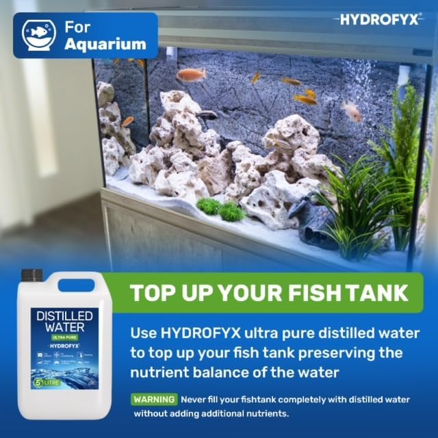 HYDROFYX 5L Distilled Water – 0 PPM TDS Mineral Free Water for CPAP Machines, Humidifiers, Steam Irons & Car Batteries – Made in UK