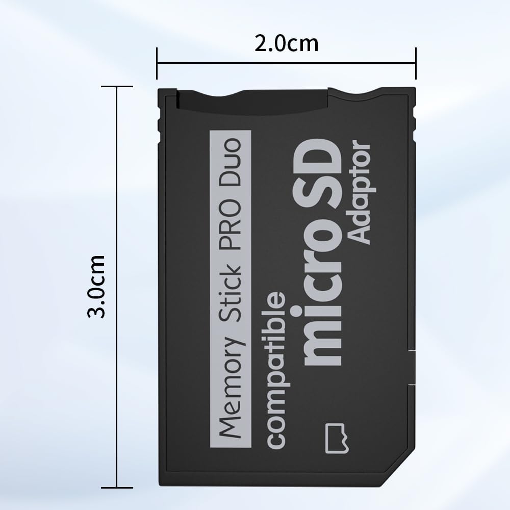 PSP Memory Stick Adapter: Micro SD to PSP Memory Stick PRO Duo MagicGate Card for Playstation Portable, Camera, Handycam