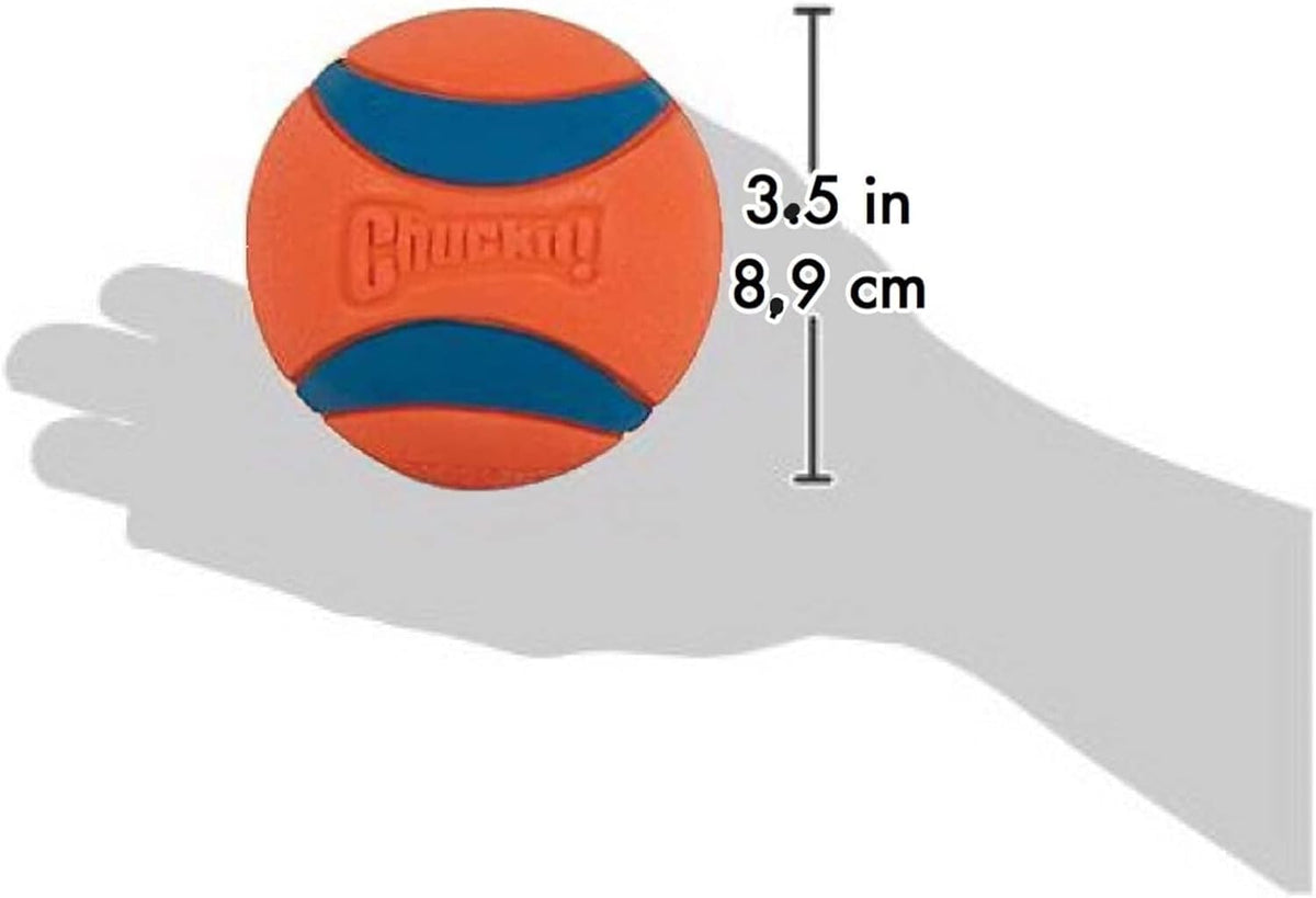Chuckit! Ultra Ball Durable Rubber Dog Toy, Large, 7.3cm (2-Pack)