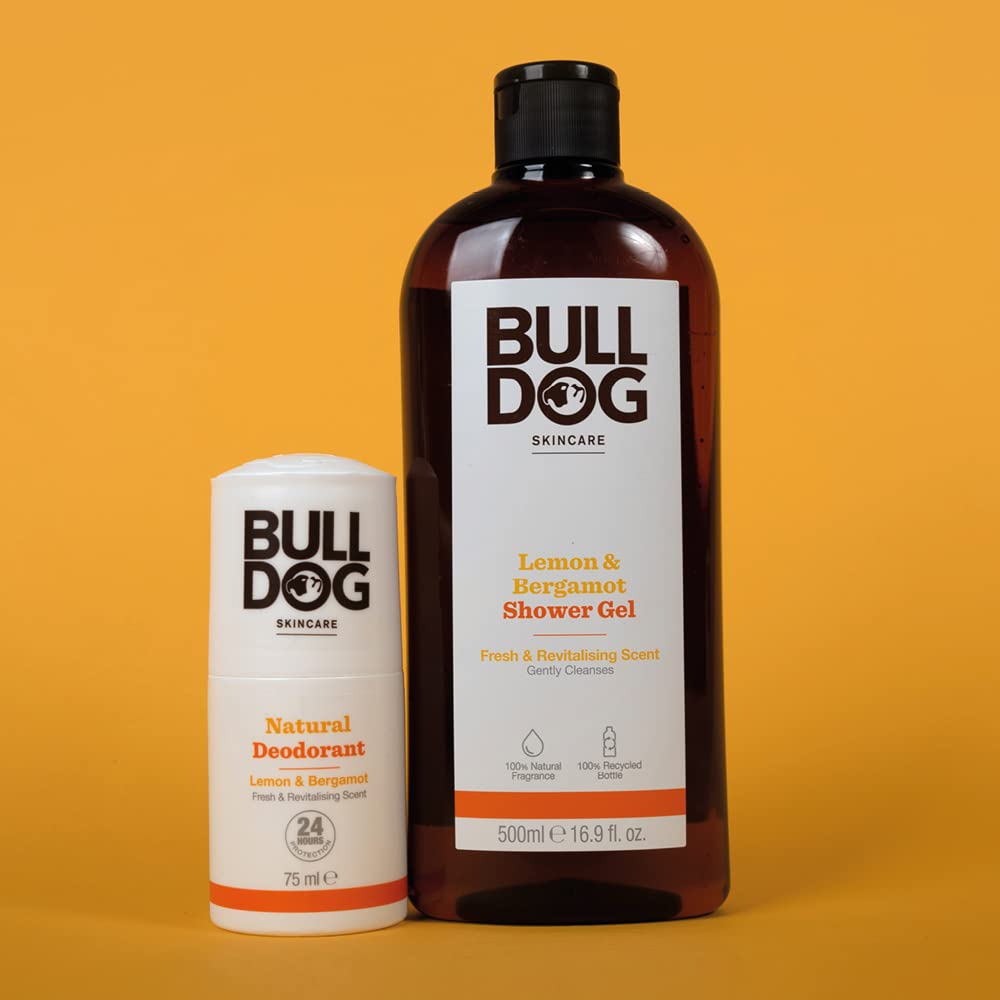 BULLDOG SKINCARE Lemon & Bergamot Shower Gel for Men, 500ml