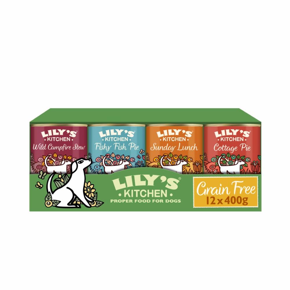 Lily's Kitchen Natural Adult Dog Food Wet Trays - Classic Dinners Multipack - Chicken, Lamb & Beef - Complete Meal Recipes (6 Trays x 150g)