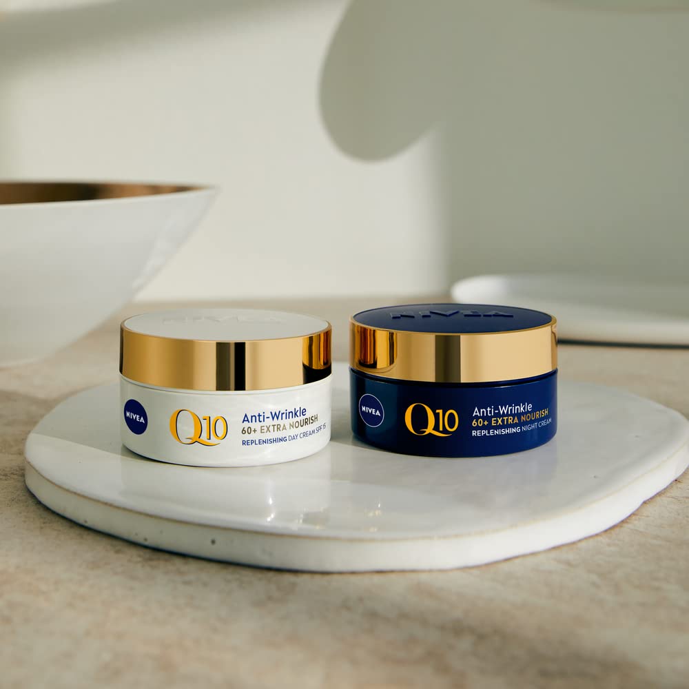 NIVEA Q10 Anti-Wrinkle Extra Nourish Replenishing Day Cream SPF 15, 50 ml