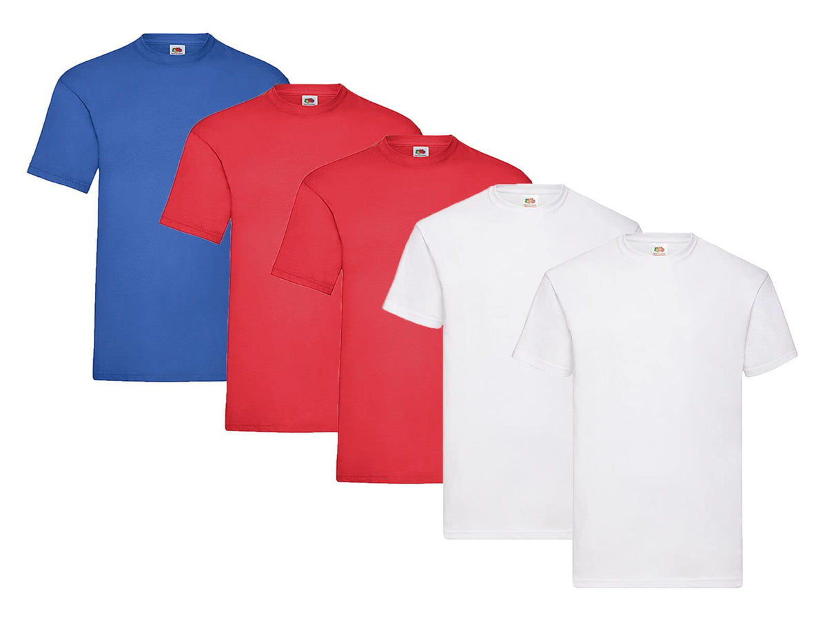 Fruit of the Loom Men's T-Shirt Iconic Tee, Lightweight Ringspun Tee, 5 Pack