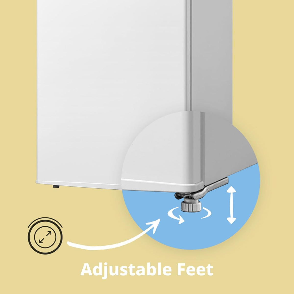 COMFEE' 80L Under Counter Fridge with 4-Star Ice Box, RCD80WH3UK(E)