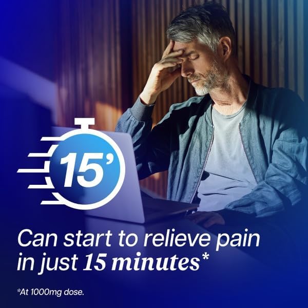 Panadol Advance Painkillers, 500mg Paracetamol Tablets, Pain Relief for Migraines, Headaches, Backache, Period Pain and Toothache, Pack of 16