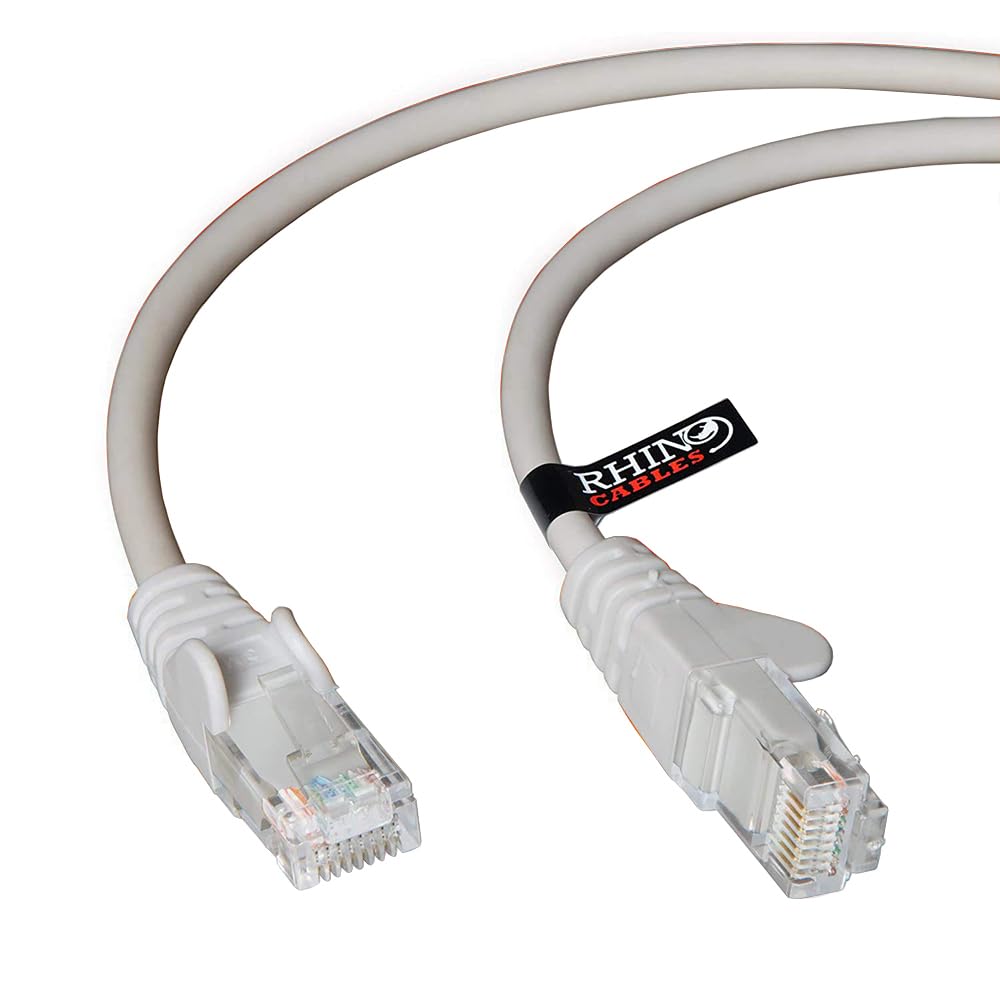 rhinocables CAT 5e Ethernet Cable, RJ45 Network Lead (3m, Black)