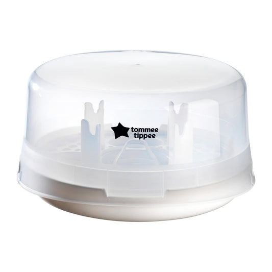 Tommee Tippee Microwave Steam Steriliser — 4-Minute Cycle, Kills 99.9% of Bacteria & Viruses, Chemical-Free | Fits 4 Bottles