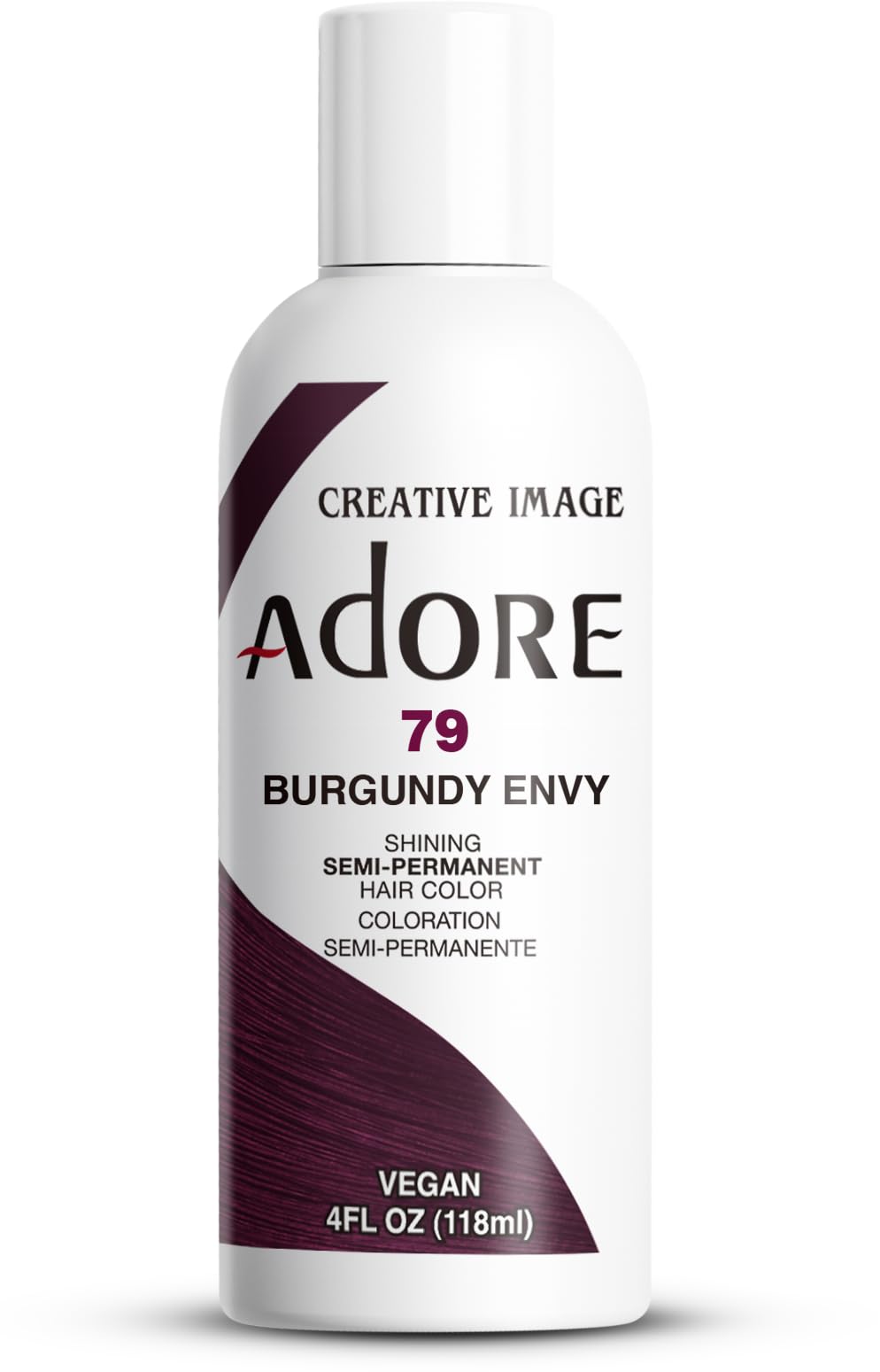 Adore Shining Semi Permanent Hair Colour 121 Jet Black – Vibrant Black Hair Dye, Vegan & Cruelty-Free, Ammonia, Peroxide & Alcohol Free
