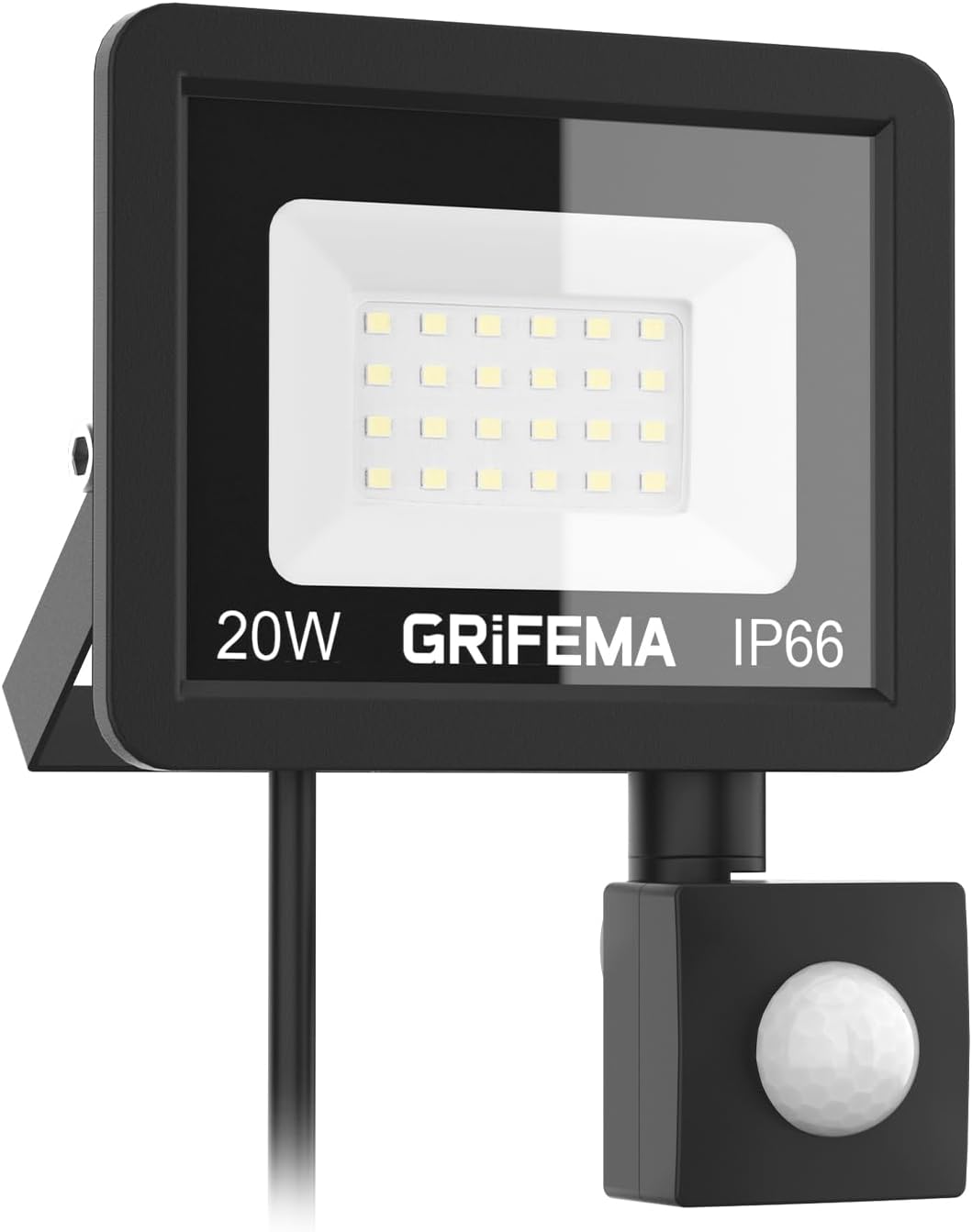 GRIFEMA 20W LED Security Light with Motion Sensor 2200LM 6500K