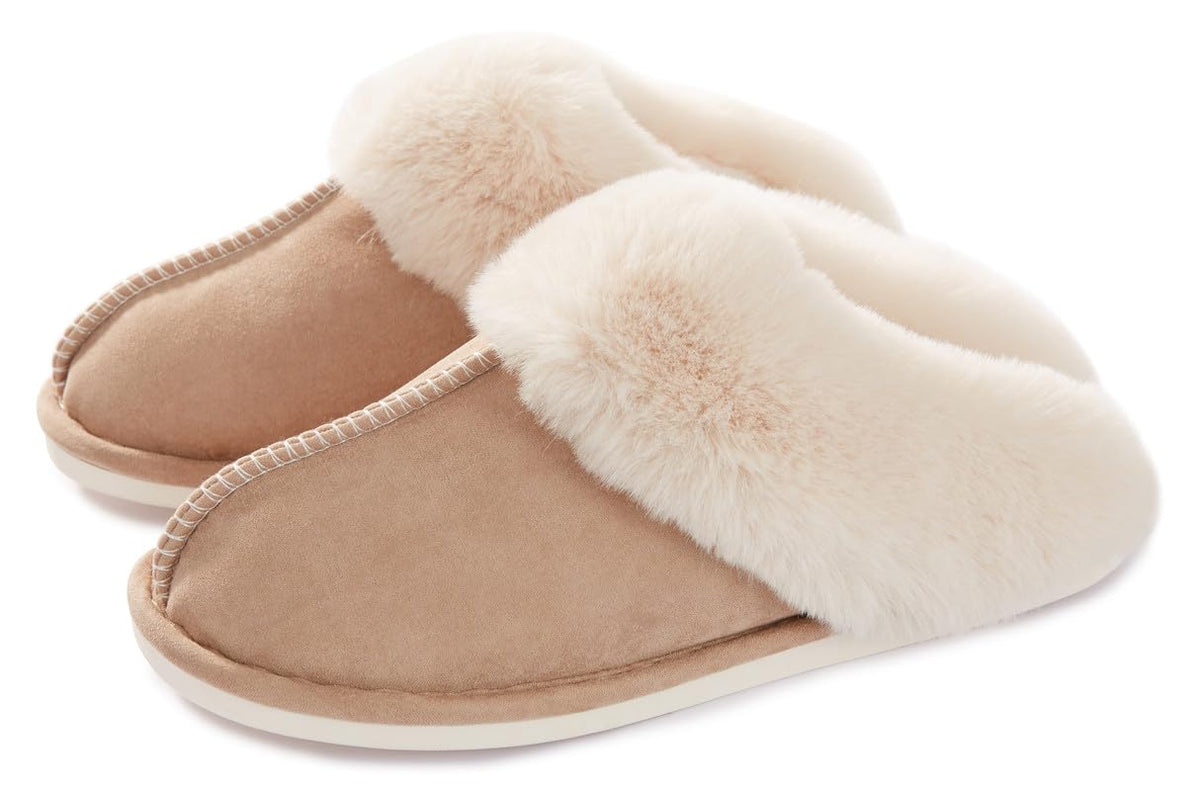 Misolin Womens Slippers With Memory Foam Fluffy Slip-on House