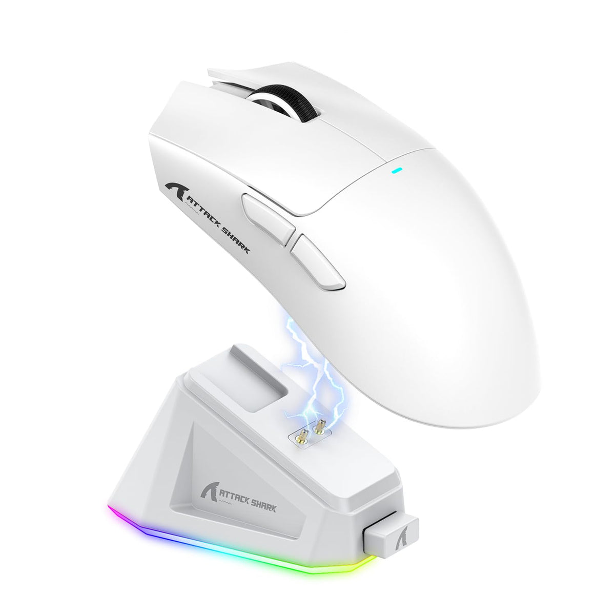 ATTACK SHARK X11 Gaming Mouse with Magnetic Charging Dock, PixArt PAW3311 Gaming Sensor, BT/2.4G Wireless/Wired Gaming Mouse with Mouse Grip Tape, 22000 DPI, Gamer Mice for Win11/Xbox/PS/Mac (Red)