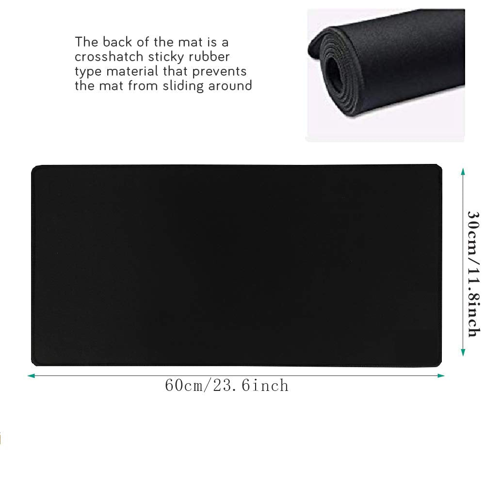 Gaming Mouse Mat/Large Mouse Pad 900 x 400 x 3mm / XXL mouse pad/large size | improved precision and speed | rubber base for stable grip on smooth surfaces | non-slip (90x40 Black)