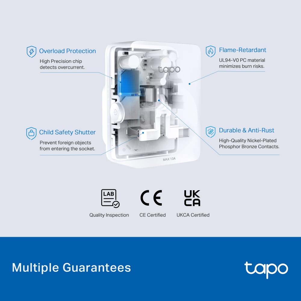 Tapo P110(4-pack) Smart Plug, Energy Monitoring WiFi Plug, Max 13A