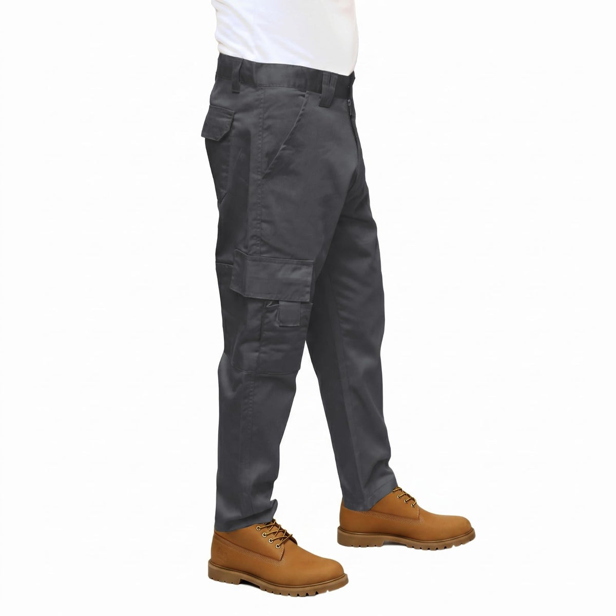 Multi Pockets Men Cargo Combat Work Trousers Work Pants with Button & Zip Fly