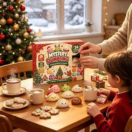 Squishy Advent Calendar 2026 With 24day Squishies Dumpling Christmas，B