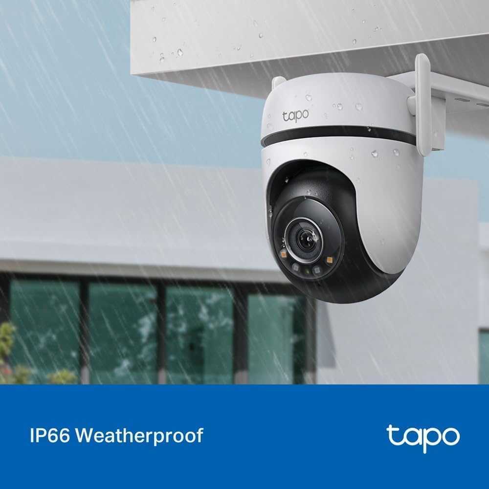 Tapo TC40 Pan/Tilt Smart Security Outdoor Camera, Full HD, 360° Person Detection Motion Tracking, Color Night Vision, WiFi Camera No Monthly Fee, Two-Way Talk, IP65, Works with Alexa and Google