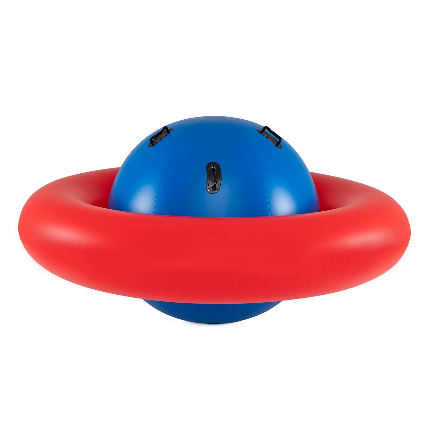 GYMAX 88'' Inflatable Dome Rocker Bouncer, Giant Inflatable Rocking Planet with 6 Handles, Indoor Outdoor Large Blow Up Rocking Ball for 5 Years Old+ Boys Girls, Max Weight 113kg (Pink+Green)