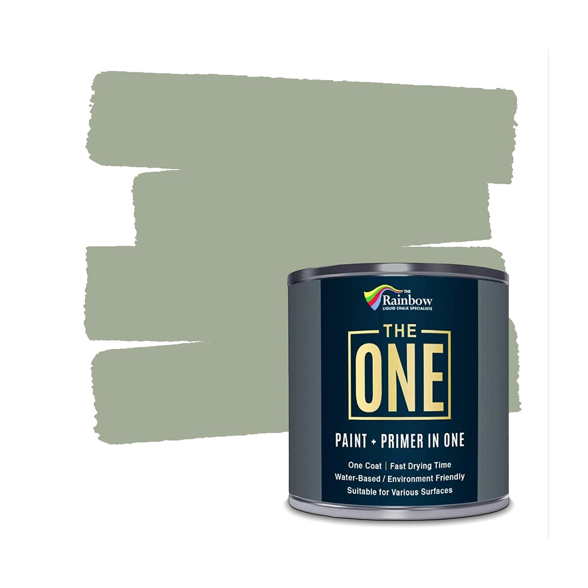 THE ONE All-In-One Paint & Primer - Black Matt, 250 ml | Multi-Surface 1 Coat Formula | Easy Indoor & Outdoor Decorating for Home & Garden Walls, Floors & Furniture | Durable, Water-Based & Low VOC