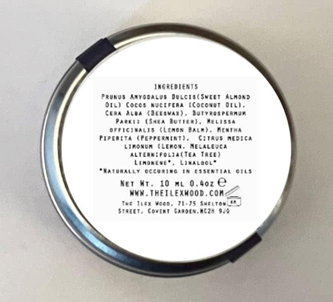 The Ilex Wood Lemon Balm & Peppermint Natural Lip Balm 10ml