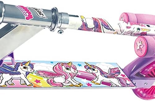 Ozbozz Unicorn Dreamland Scooter with Light-Up Wheels — Foldable | Ages 4-11