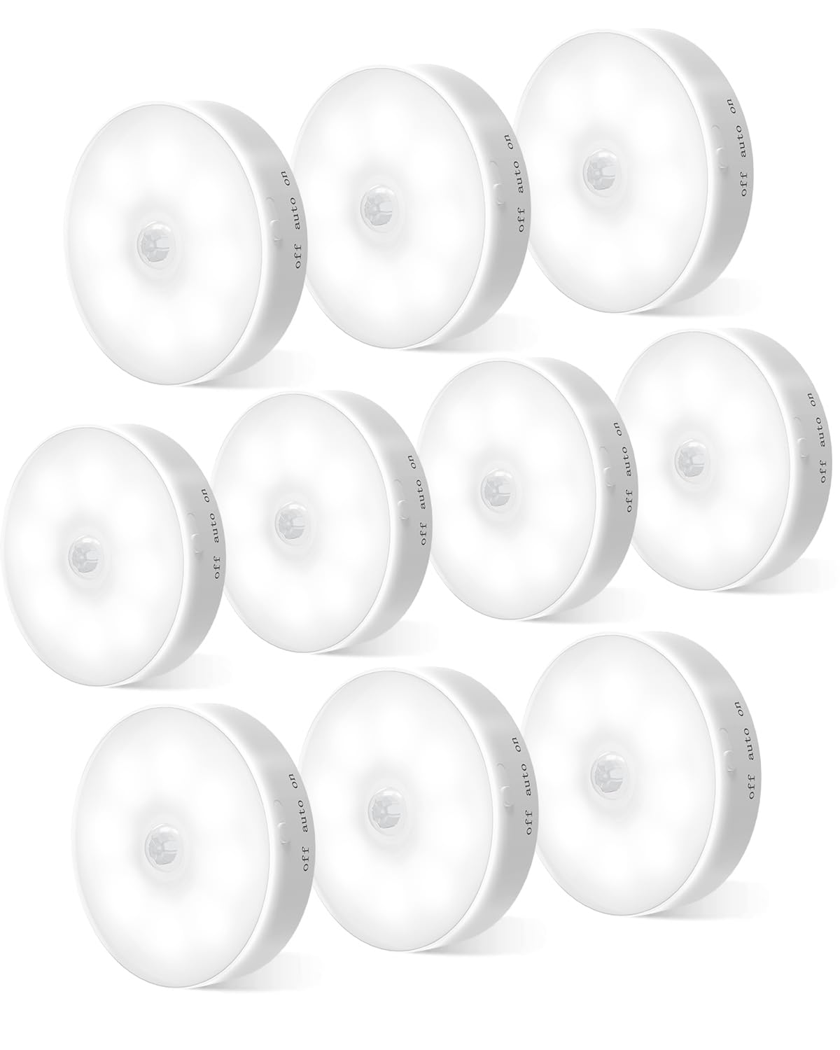Motion Sensor Lights Indoor, 6 Pack Cupboard Lights, Stair Lights Night Lights, 3 Modes USB Charging Wall Lights, Magnetic Sensor Lights Indoors for Kitchen Stair Closet Under Cabinet