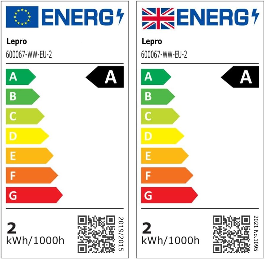 Lepro E14 Golf Ball Bulb A-Rated, Warm White, 2.2W = 40W, 470LM, Pack of 2
