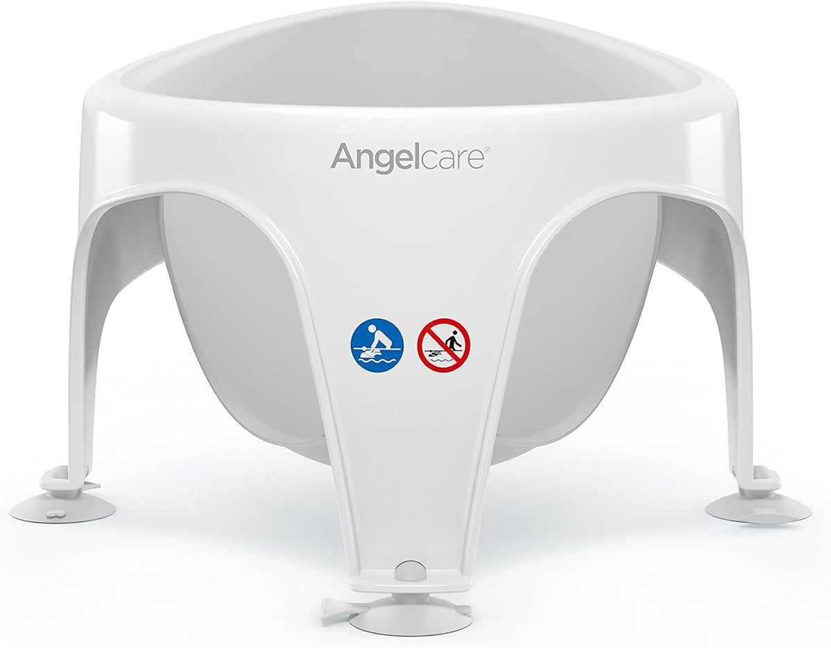 Angelcare - Baby Bath Seat - Soft Touch Support - Water Level Indicator - Fixation by Suction Cups - Grey