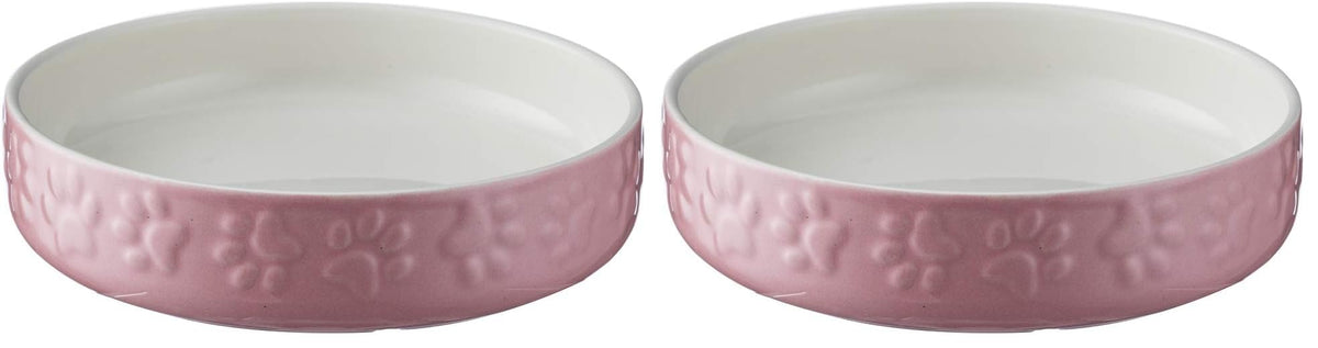 Mason Cash Colour Mix Cream Cat Saucer 13cm |200ml Durable Stoneware Pet Bowl for Food & Water | Dishwasher, Freezer & Microwave Safe