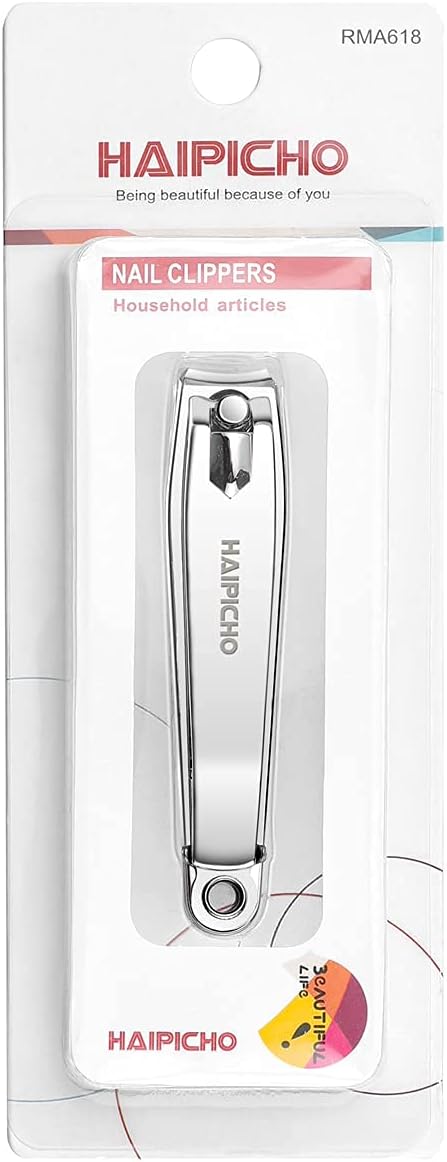 Nail Clipper, Made with Heavy Duty Stainless Steel, Suitable for Thick Fingernail Toenail Men Women (Silver 1 Pack)