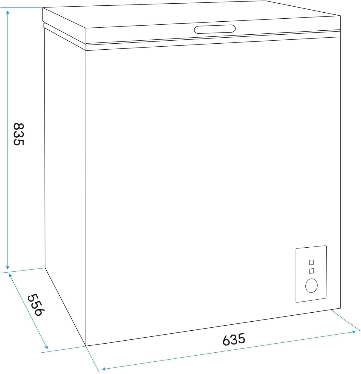 Baridi 299L Freestanding Chest Freezer with Adjustable Thermostat, Black - DH261