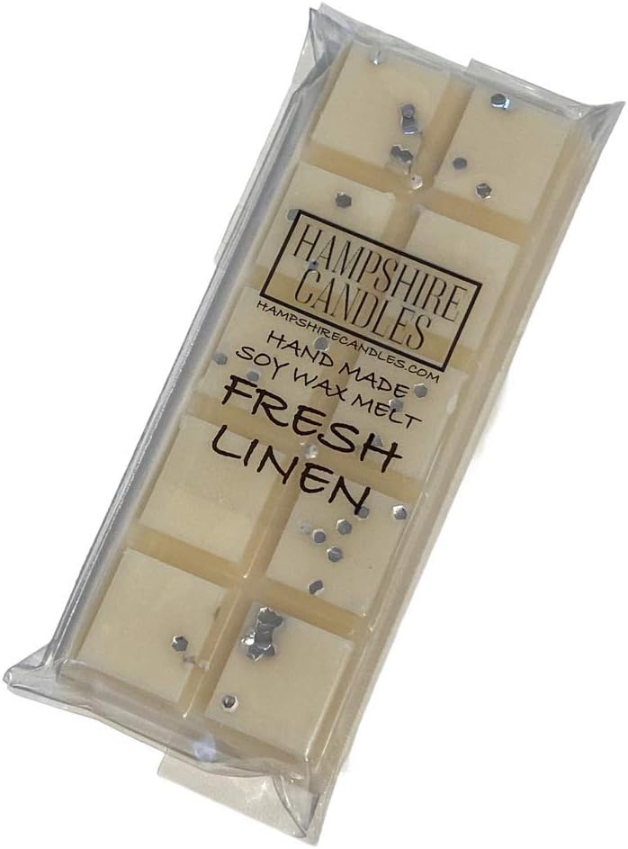 Fresh Linen Wax Melts | Strong Scented | Natural Soy Wax | Handmade Snap Bar (2 Bars)