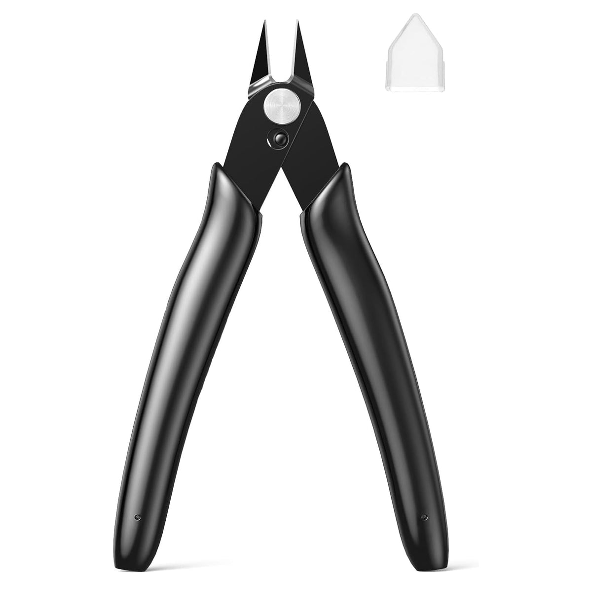 BOENFU Flush Cutter Small Wire Cutters Cable Tie Cutter 10 Pack 5 Inch Precision Wire Clippers Hobby Snips Side Cutting Pliers for Jewelry Making, Electronics, Black