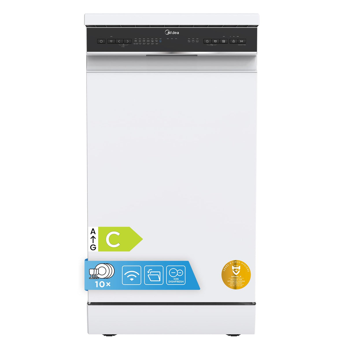 Midea 60cm Freestanding Dishwasher, 14 Settings, Stainless Steel