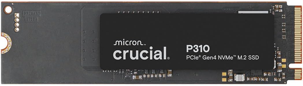 Crucial P310 2TB SSD M.2 2280 NVMe PCIe Gen4, Up to 7,100MB/s, Laptop & Desktop (PC) Compatible, Internal Solid State Drive - CT2000P310SSD801
