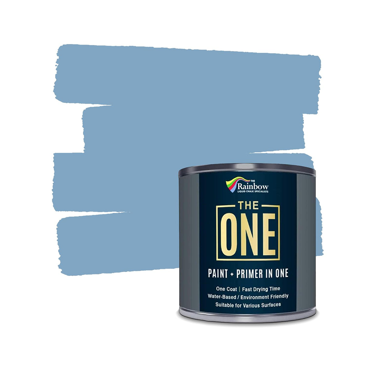THE ONE All-In-One Paint & Primer - Black Matt, 250 ml | Multi-Surface 1 Coat Formula | Easy Indoor & Outdoor Decorating for Home & Garden Walls, Floors & Furniture | Durable, Water-Based & Low VOC