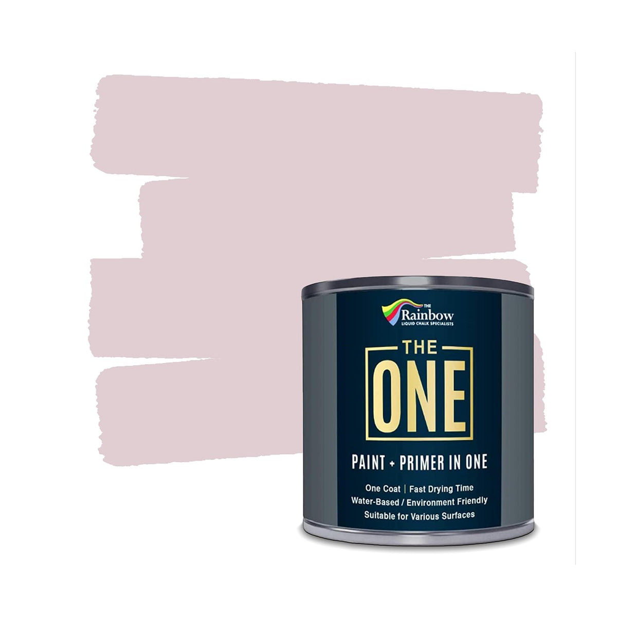 THE ONE All-In-One Paint & Primer - Black Matt, 250 ml | Multi-Surface 1 Coat Formula | Easy Indoor & Outdoor Decorating for Home & Garden Walls, Floors & Furniture | Durable, Water-Based & Low VOC