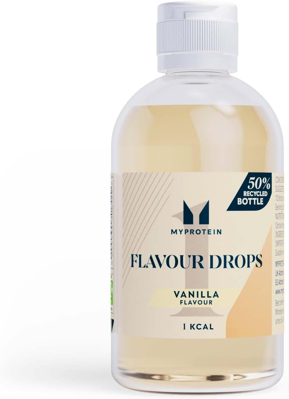 Myprotein FlavDrops Liquid Sweetener | Natural Flavour Enhancer for Protein, Oats, Coffee & More | Sugar-Free & Easy to Mix | Vanilla 50 ml